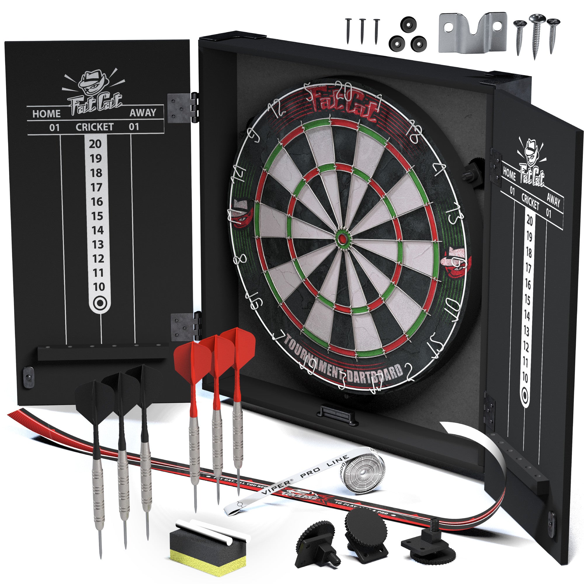 TG King's Head Dark Wood Dartboard Cabinet Set TG King's Head Dark Wood Dartboard Cabinet Set