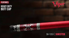 Load and play video in Gallery viewer, Viper Sinister Red Wrap Billiard/Pool Cue Stick
