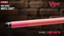 Load and play video in Gallery viewer, Viper Pink Lady Junior Billiard/Pool Cue Stick

