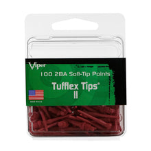 Load image into Gallery viewer, Viper Tufflex Tips II 2BA 100Ct Soft Dart Tips Red
