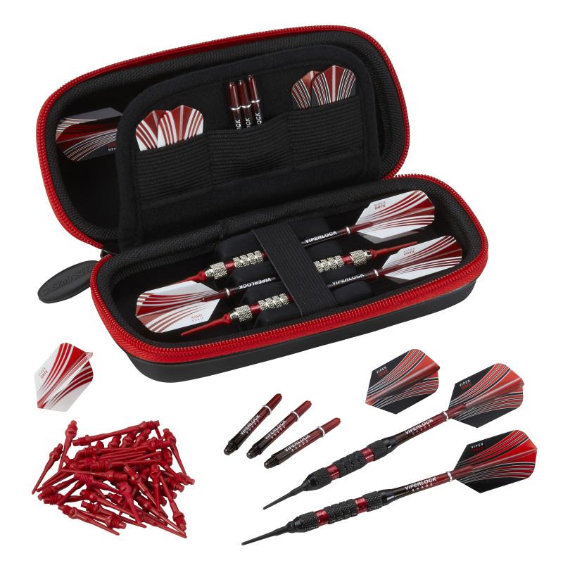 Casemaster Sentry Dart Case and Two Sets of Viper Soft Tip Darts 18 Grams Red Soft-Tip Darts Viper 