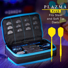 Load image into Gallery viewer, Casemaster Plazma Plus Dart Case Black with Blue Trim and Phone Pocket Dart Cases Casemaster 
