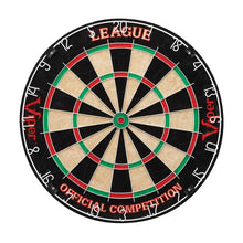 Load image into Gallery viewer, Viper League Sisal Dartboard, Hudson Mahogany Cabinet, Shadow Buster Dartboard Lights &amp; &quot;The Bull Starts Here&quot; Throw Line Marker Darts Viper 

