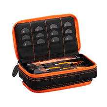 Load image into Gallery viewer, Casemaster Plazma Plus Dart Case Black with Orange Trim and Phone Pocket Dart Cases Casemaster 
