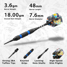 Load image into Gallery viewer, Viper Black Ice Blue Soft Tip Darts 18 Grams
