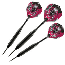 Load image into Gallery viewer, Viper Black Mariah Steel Tip Darts 22 Grams, Red and Black Shafts and Flights with Sharpener
