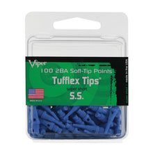 Load image into Gallery viewer, Viper Tufflex Tips SS 2BA Blue 100Ct Soft Dart Tips
