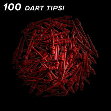Load image into Gallery viewer, Viper Tufflex Tips II 2BA 100Ct Soft Dart Tips Red
