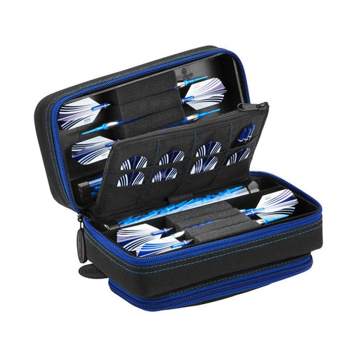 Casemaster Plazma Pro Dart Case Black with Sapphire Zipper and Phone Pocket Dart Cases Casemaster 