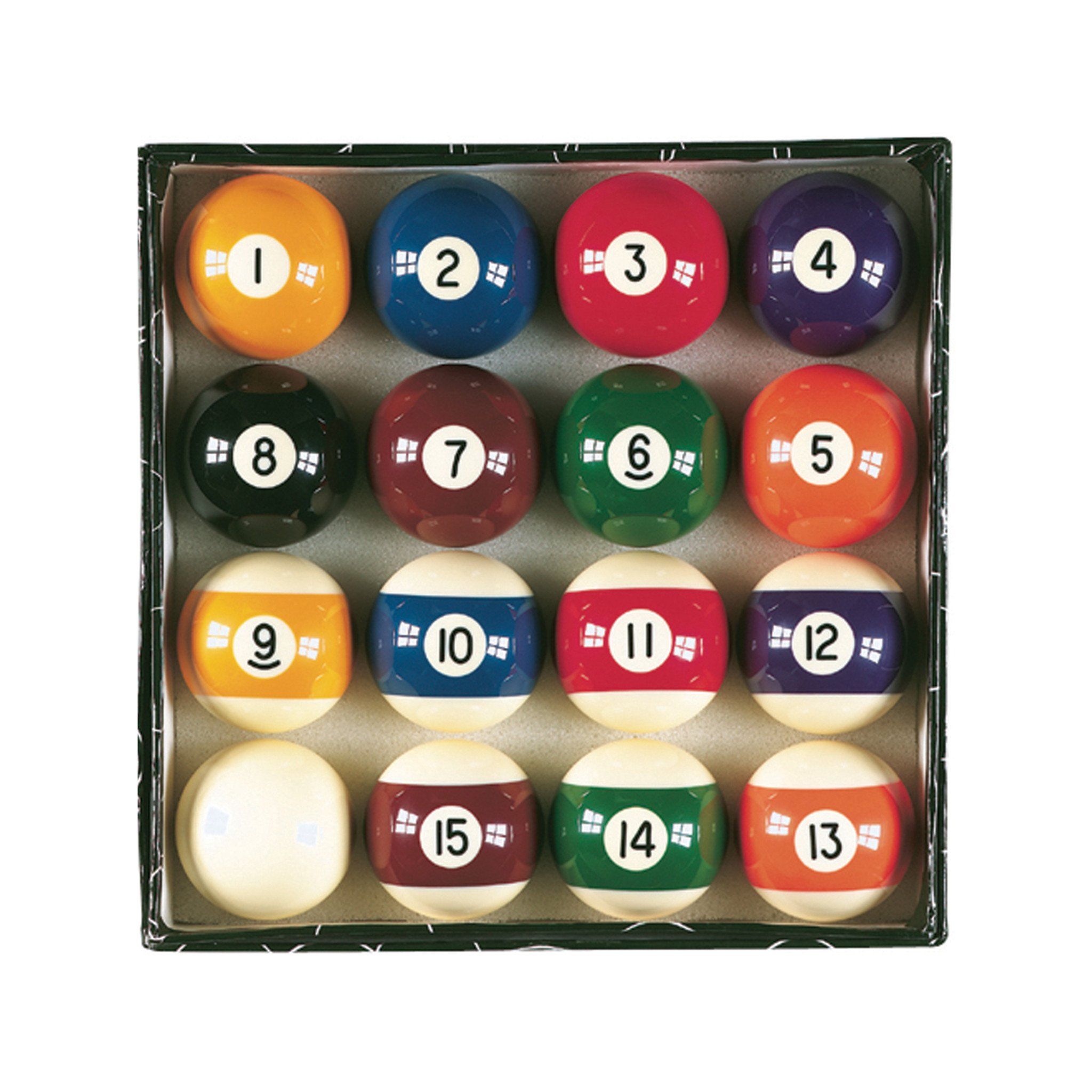 Classic Sport Official Size Billiard Pool Ball Set with Cue Ball