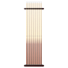 Load image into Gallery viewer, Fat Cat Mahogany 8 Cue 2-Piece Wall Cue Rack
