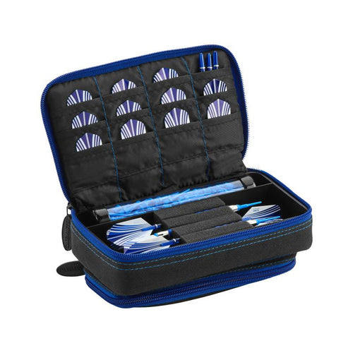 Casemaster Plazma Plus Dart Case Black with Sapphire Zipper and Phone Pocket Dart Cases Casemaster 