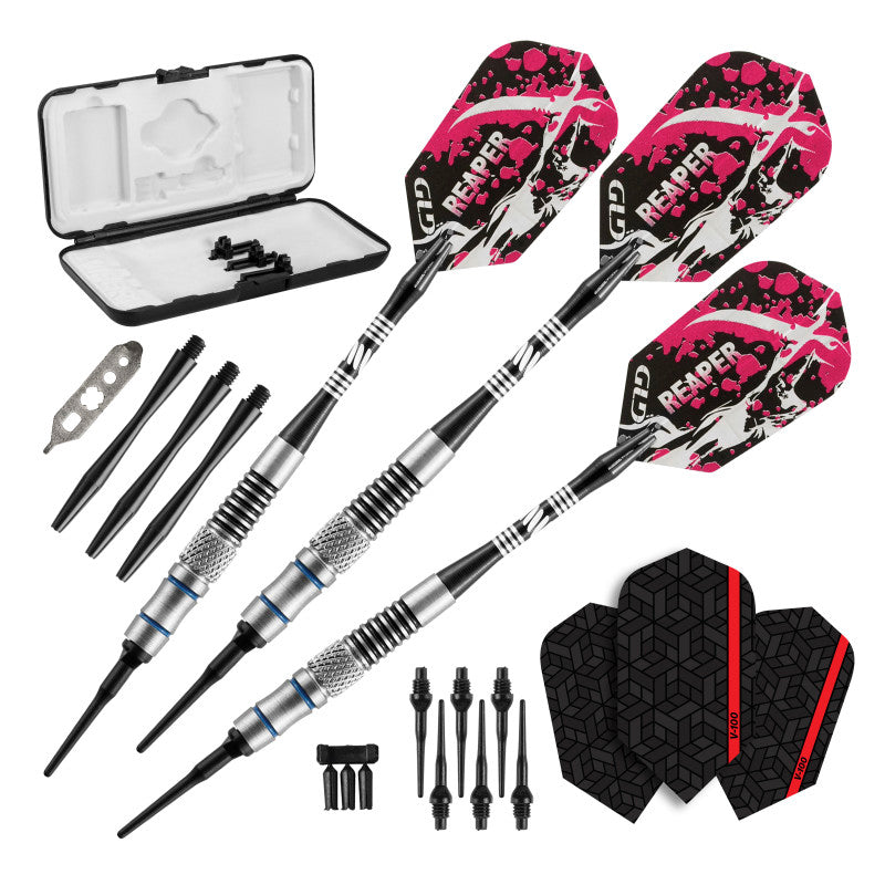 Viper Grim Reaper Tungsten Soft Tip Darts Blue Rings 16 Grams