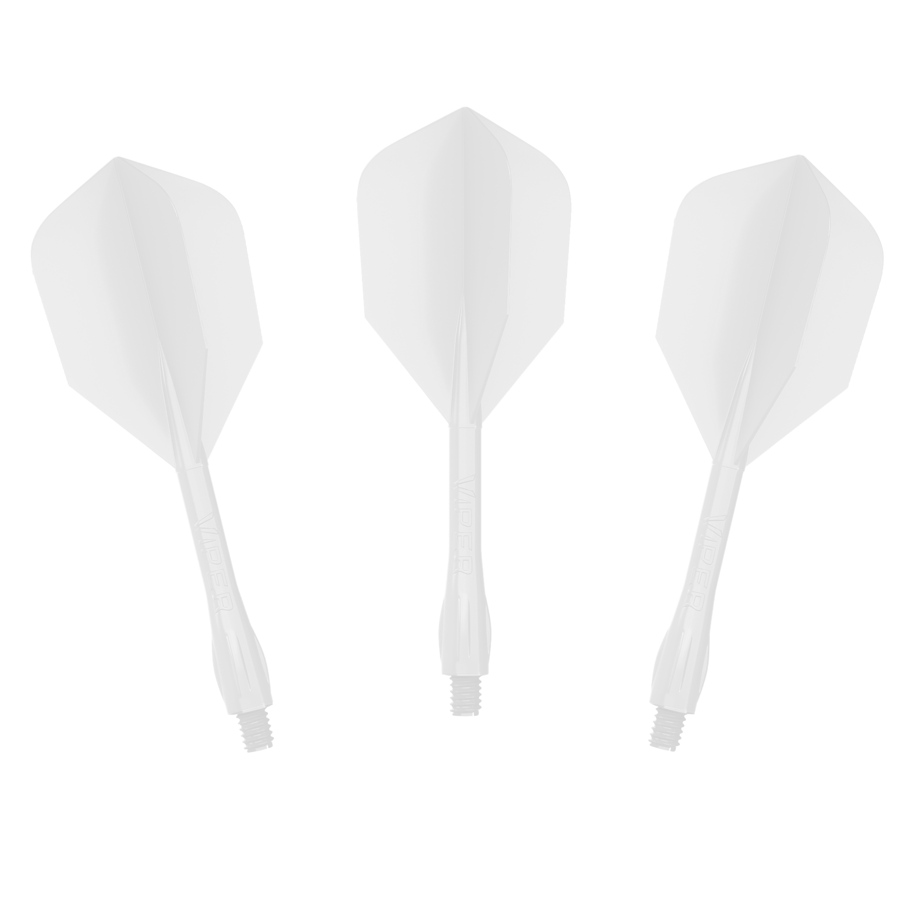 Varilla y plumas ViperStrike de una pieza, color blanco