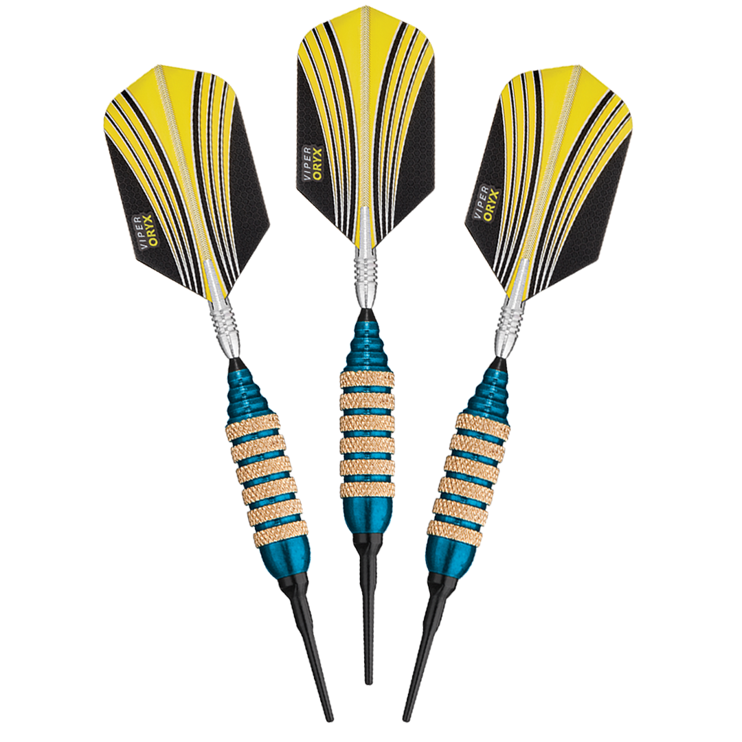 Dardos de punta blanda Viper Spinning Bee de color azul, 16 gramos