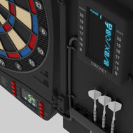 Fat Cat Cam Electronic Dartboard, 13.5" Compact Target Dartboard Cabinet