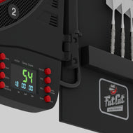 Fat Cat Cam Electronic Dartboard, 13.5" Compact Target Dartboard Cabinet