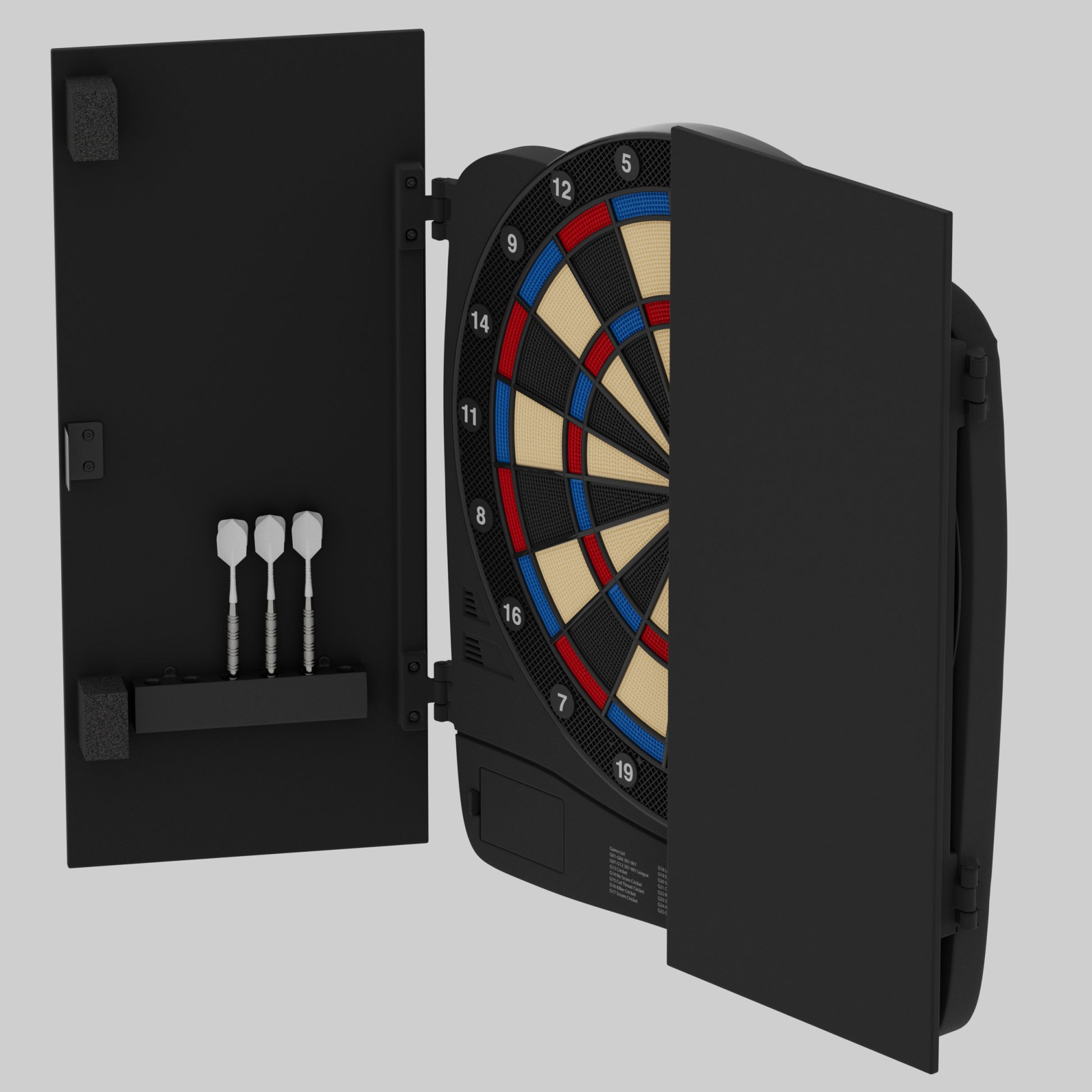 Fat Cat Cam Electronic Dartboard, 13.5" Compact Target Dartboard Cabinet