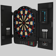 Fat Cat Cam Electronic Dartboard, 13.5" Compact Target Dartboard Cabinet