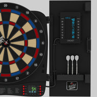 Fat Cat Cam Electronic Dartboard, 13.5" Compact Target Dartboard Cabinet