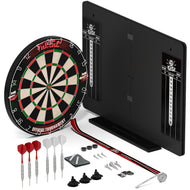 Fat Cat Official Tour Darts Gear set: dartboard, backboard with chalk scoreboards, 6 darts and accessories
