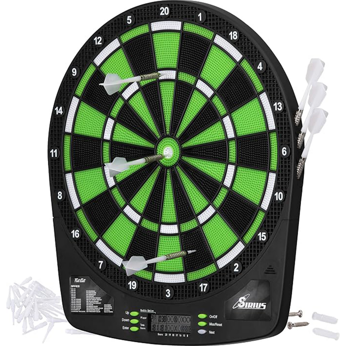 Fat Cat Sirius Electronic Dartboard, 13.5" Compact Target
