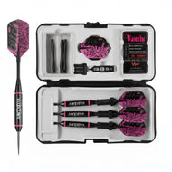 Open Dart Bitch case with 3 darts, extra shafts, wrench, and Vanity features label, 22 Grams