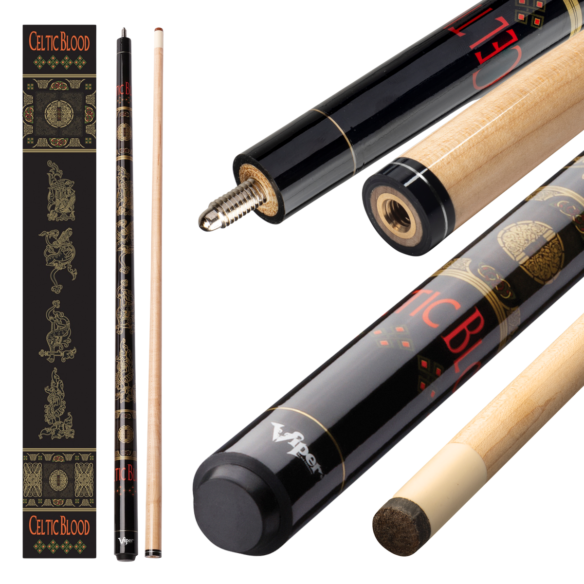 Viper Underground Celtic Blood Pool Cue — Maple 58