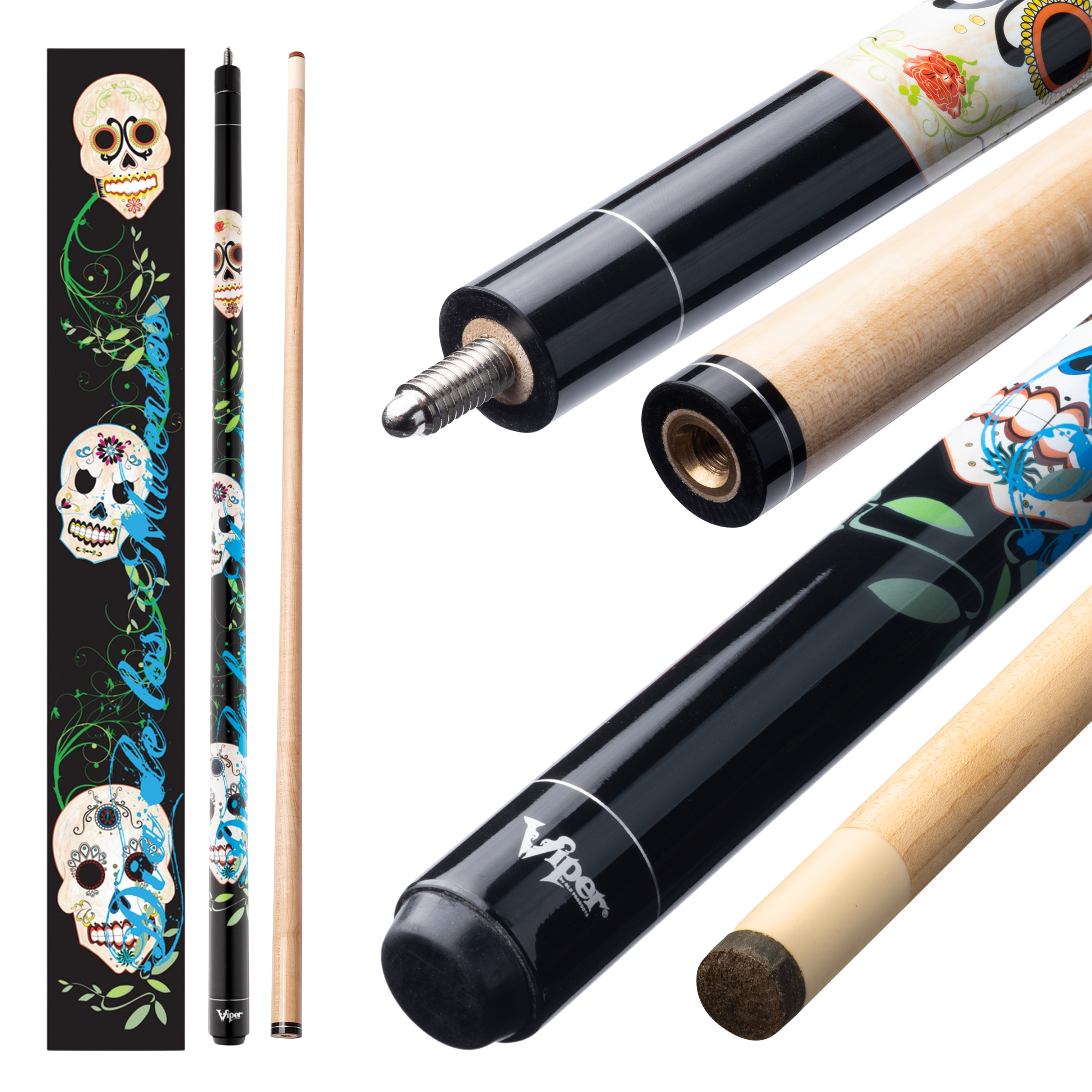 Viper Underground Dia de los Muertos Billiard/Pool Cue Stick