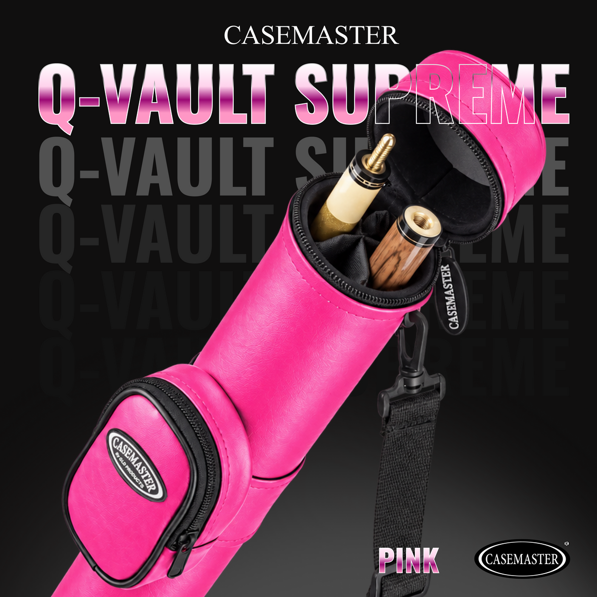 Estuche para tacos Casemaster Q-Vault Supreme de color rosa 