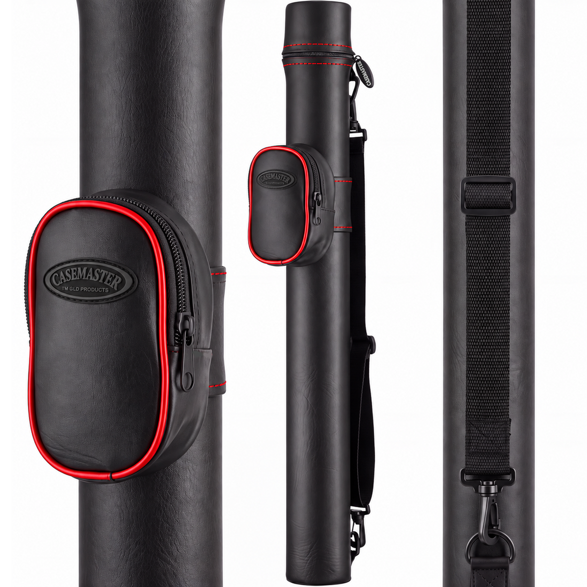Casemaster Q-Vault Supreme Black with Red Trim Cue Case
