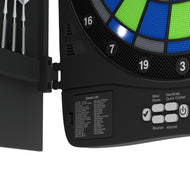 Fat Cat Rega Electronic Dartboard, 13.5" Compact Target Dartboard Cabinet