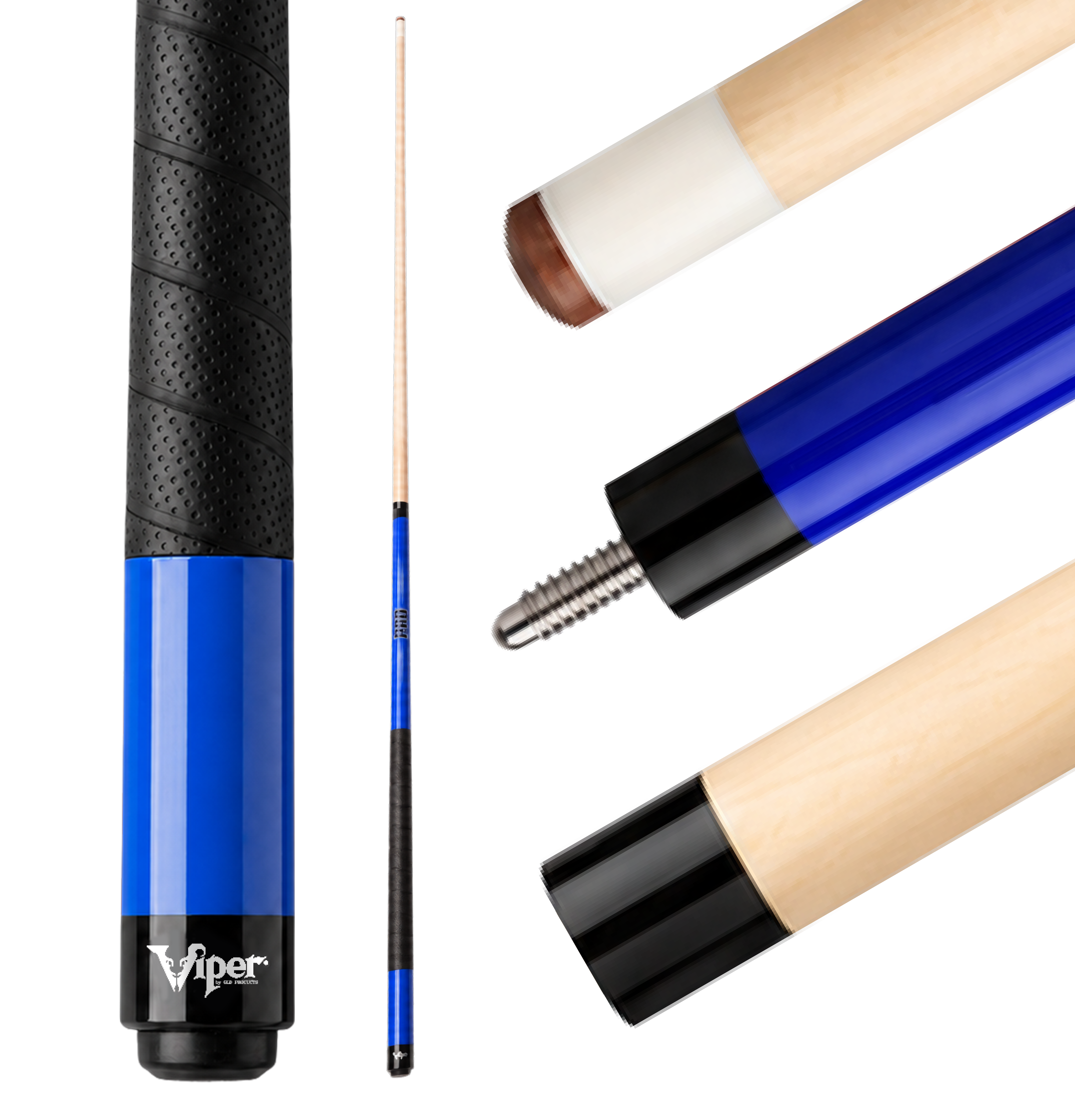 Viper Revolution Sure Grip Pro Blue Billiard/Pool Cue Stick