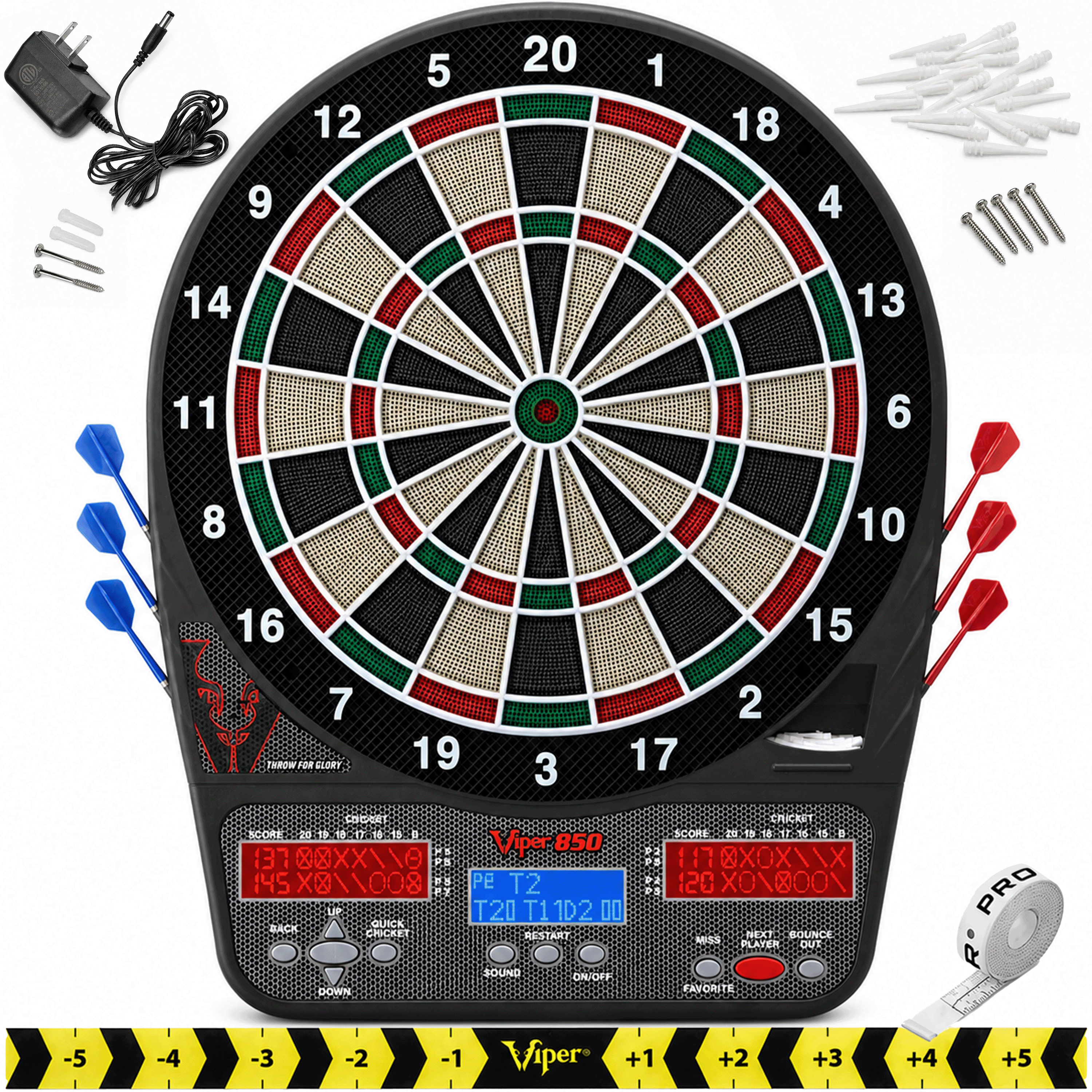 Viper 850 Electronic Dartboard, 15.5" Regulation Target