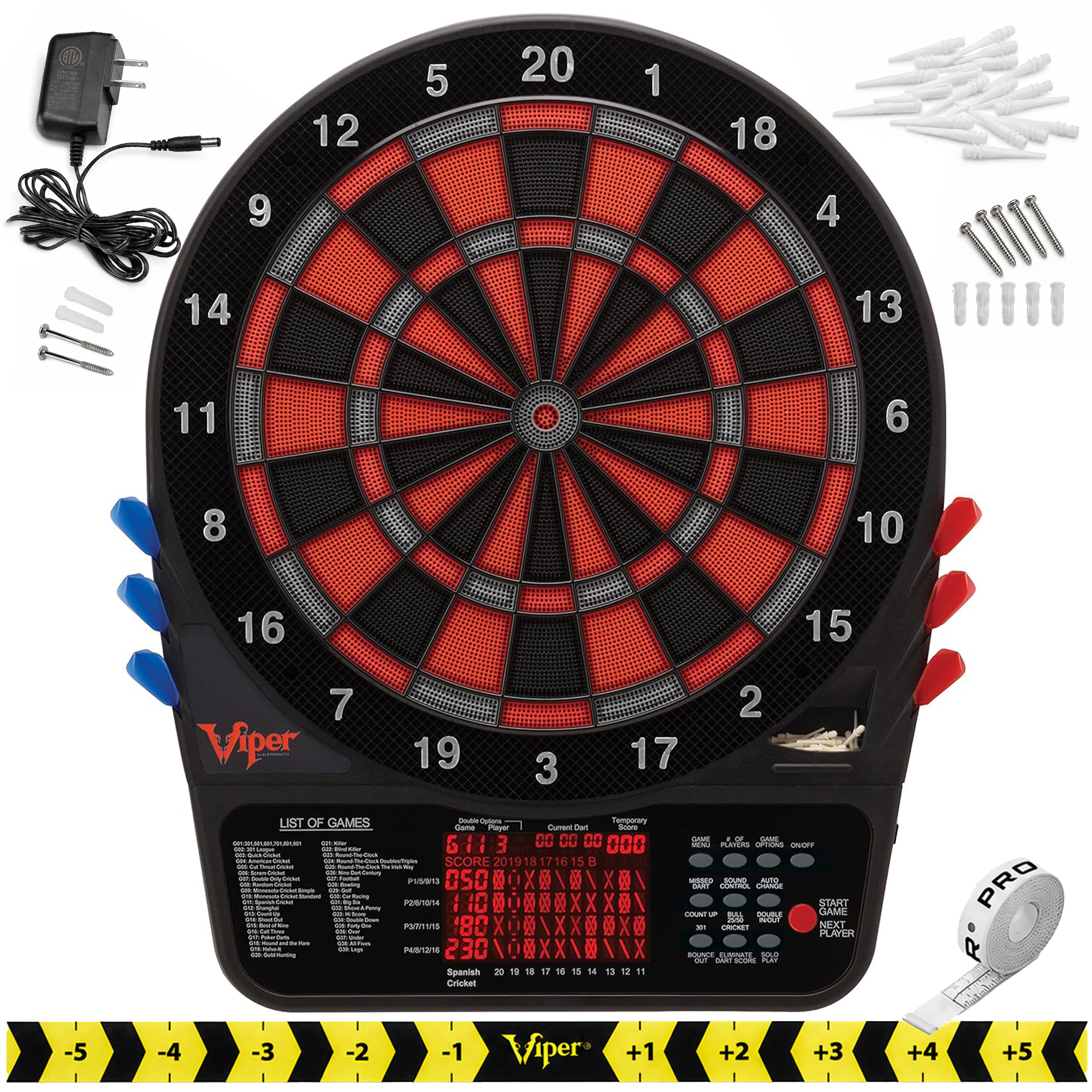 Viper 800 Electronic Dartboard, 15.5" Regulation Target