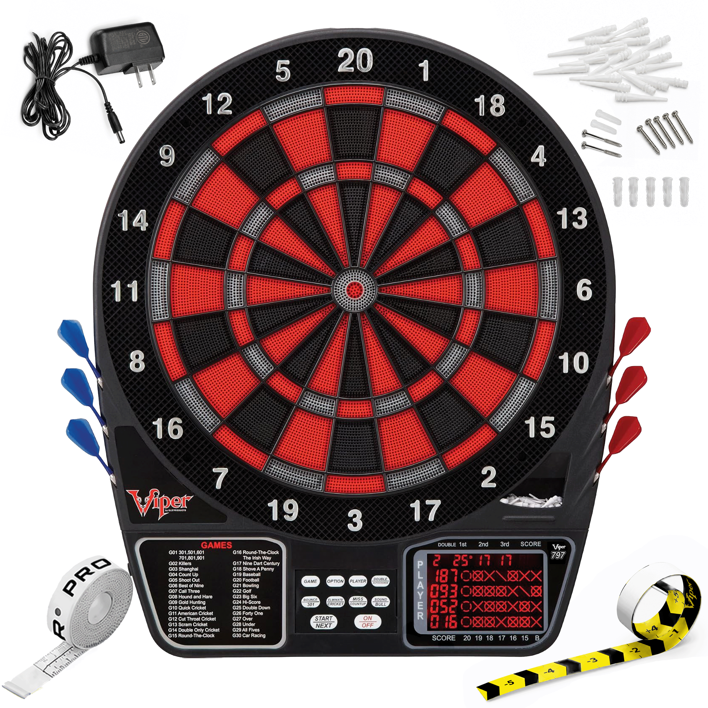 Viper 797 Electronic Dartboard, 15.5" Regulation Target