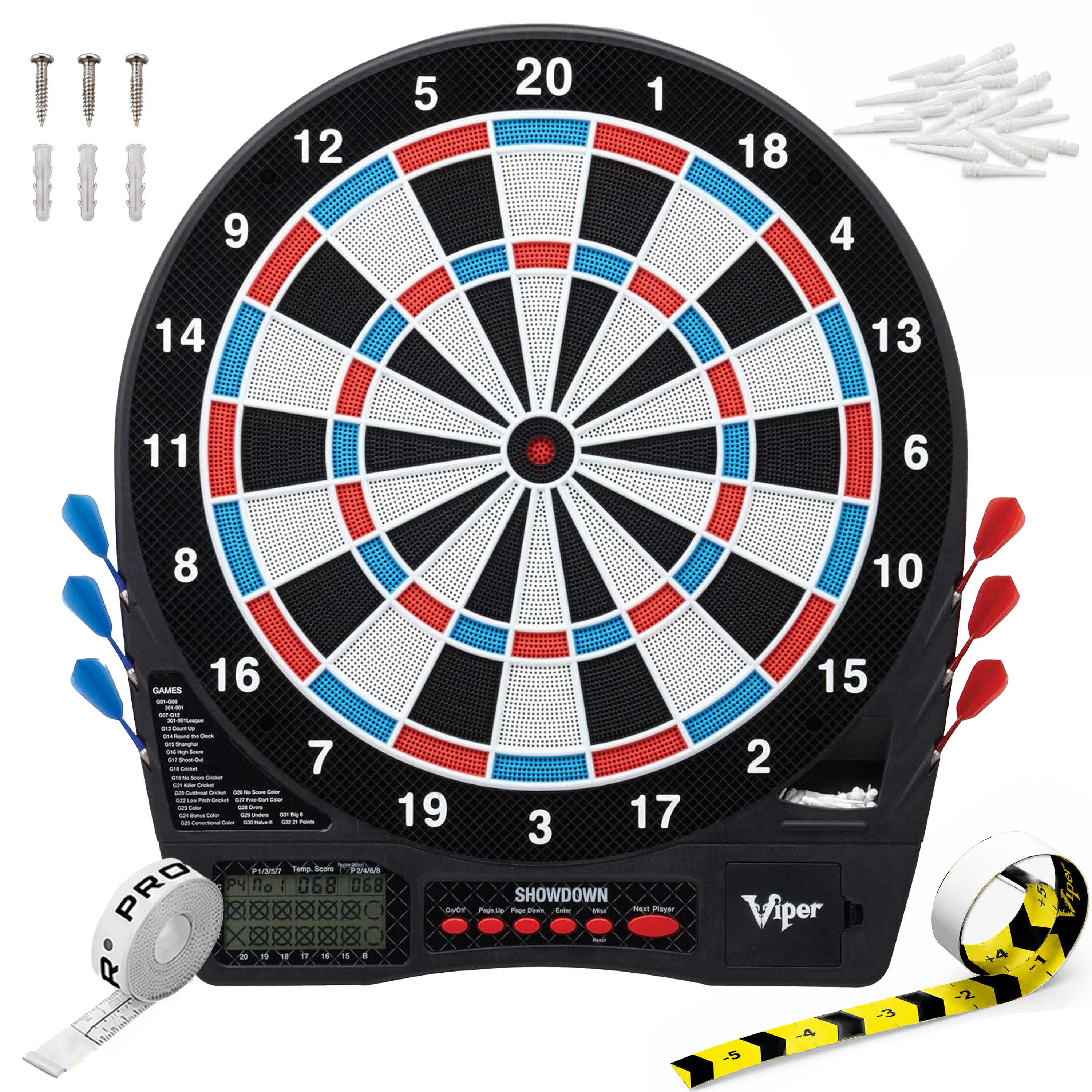 Viper Showdown Electronic Dartboard, 15.5" Regulation Target