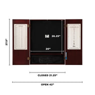Viper Metropolitan Sisal Fiber Bristle Dartboard and Cabinet Bundle: Elite Set (Razorback Dartboard, Darts and Throw Line Light), Mahogany Finish