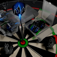 Viper Shot King Steel Tip Dart Set | 80% Tungsten | Blue | 24 Grams