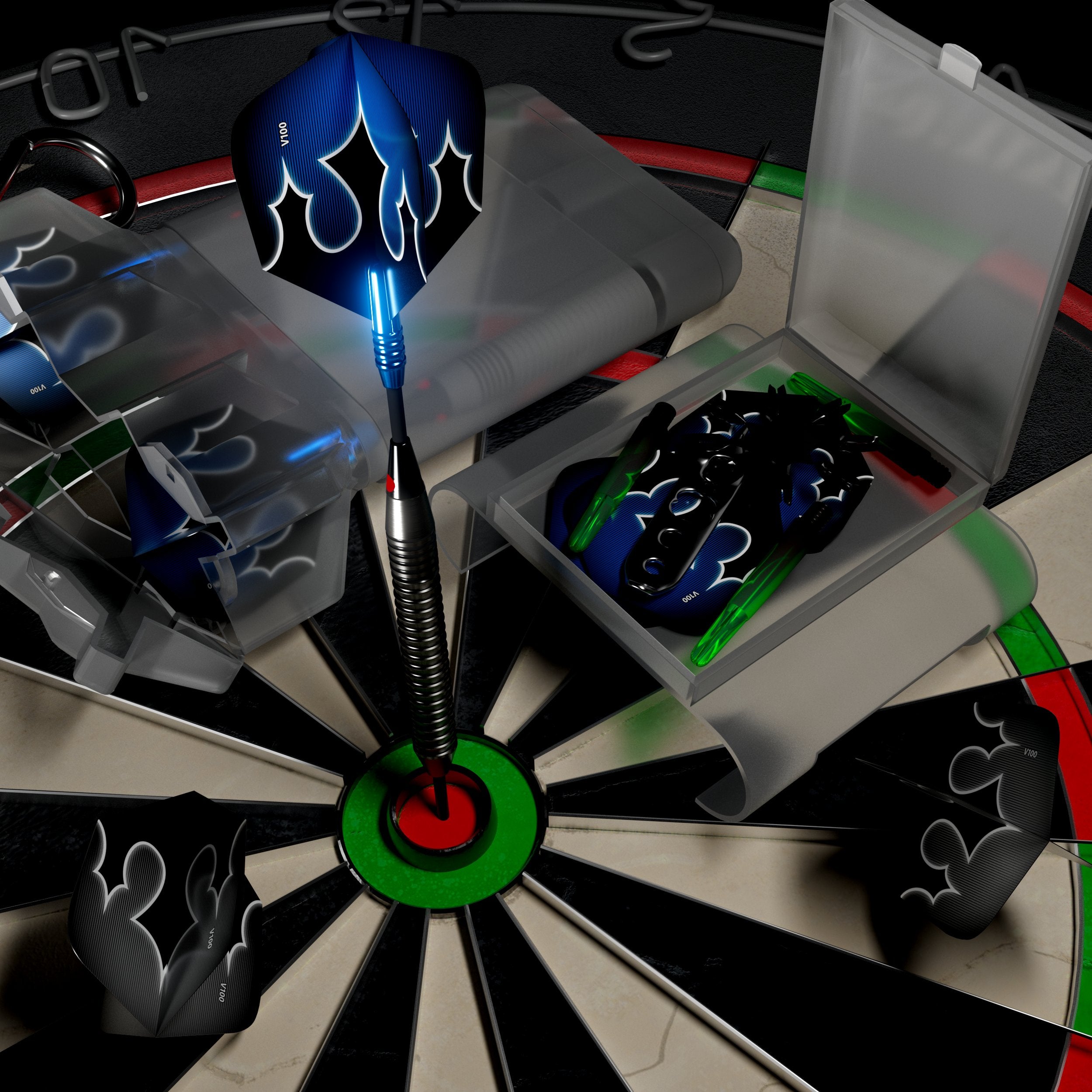 Viper Shot King Steel Tip Dart Set | 80% Tungsten | Blue | 24 Grams