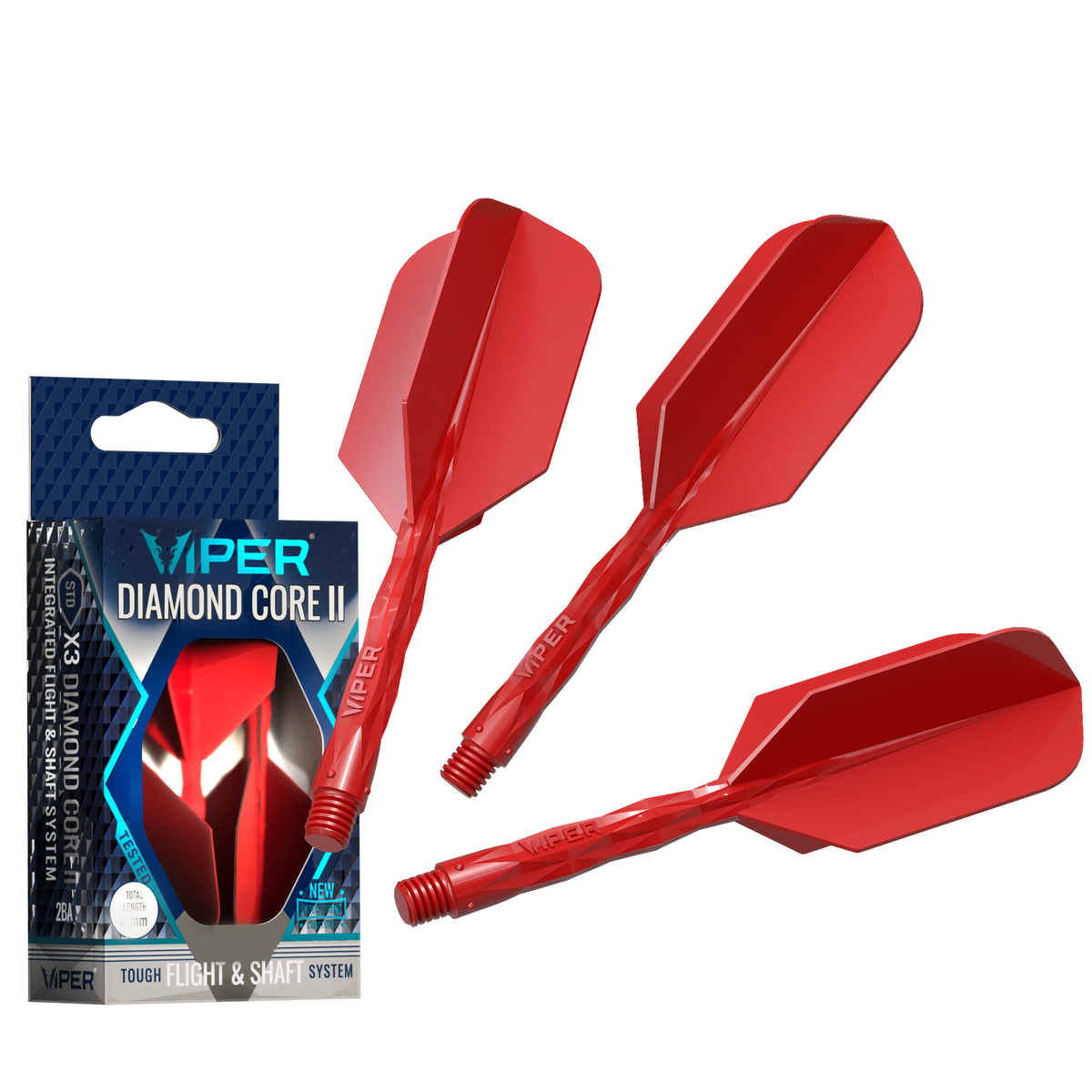 Viper Diamond Core II Slim flight, Medium shaft, Red