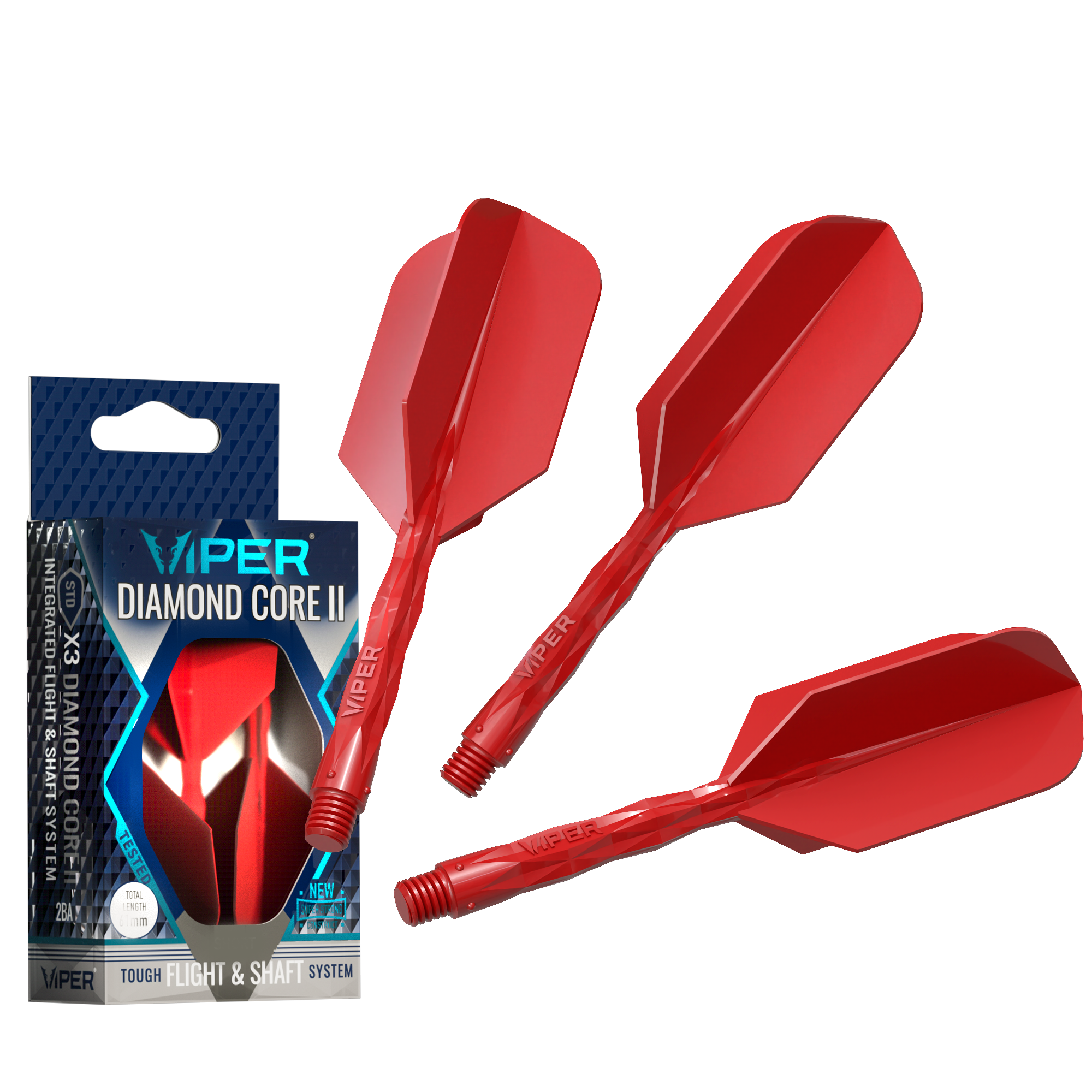 Viper Diamond Core II Slim flight, Medium shaft, Red