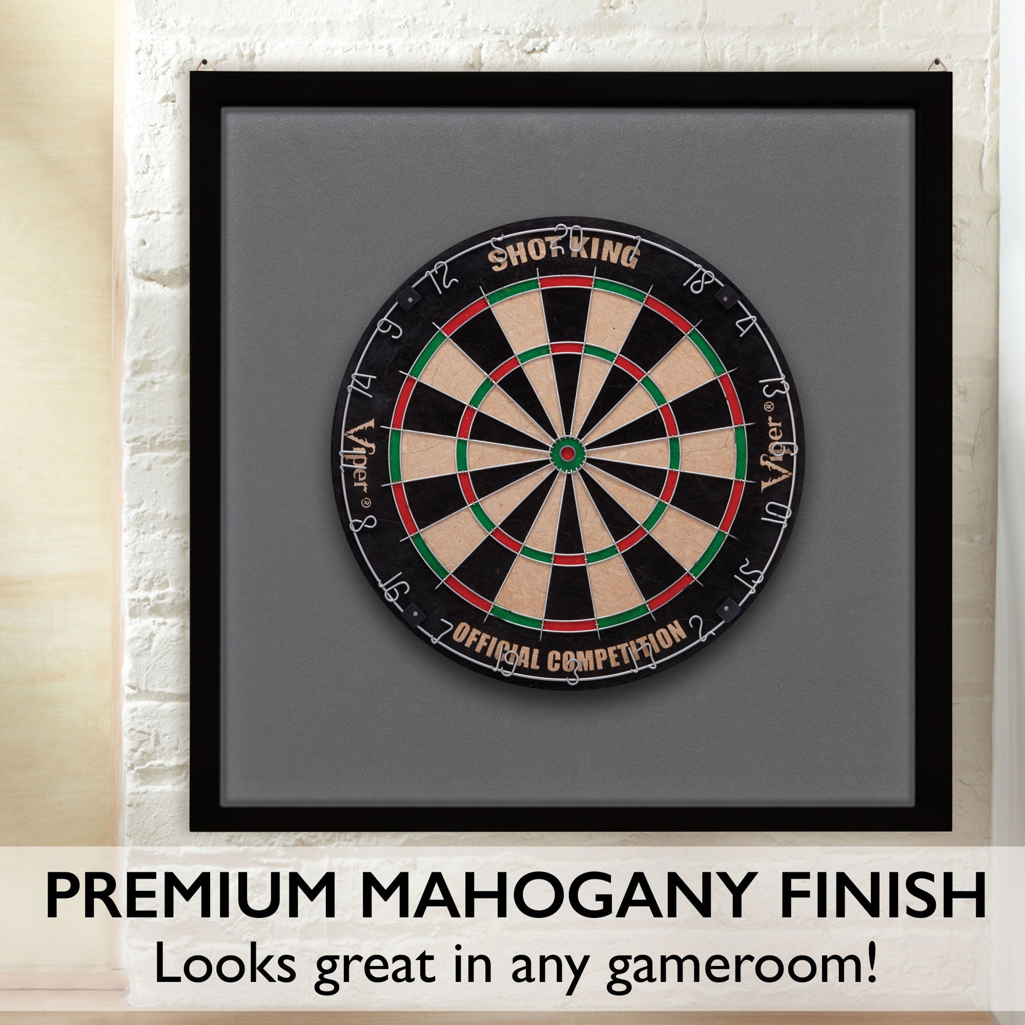 Viper Framed Dartboard Backboard Grey