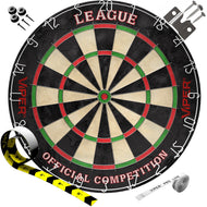 Viper League Sisal Dartboard, Defender II Dart Surround, Jar of 20 Darts and Viper Edge Throwline