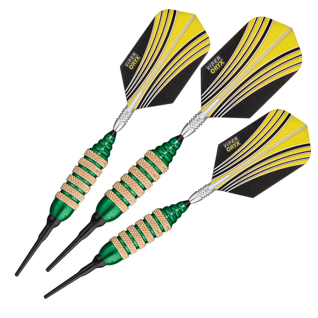 Dardos de punta blanda Viper Spinning Bee Green de 16 gramos 