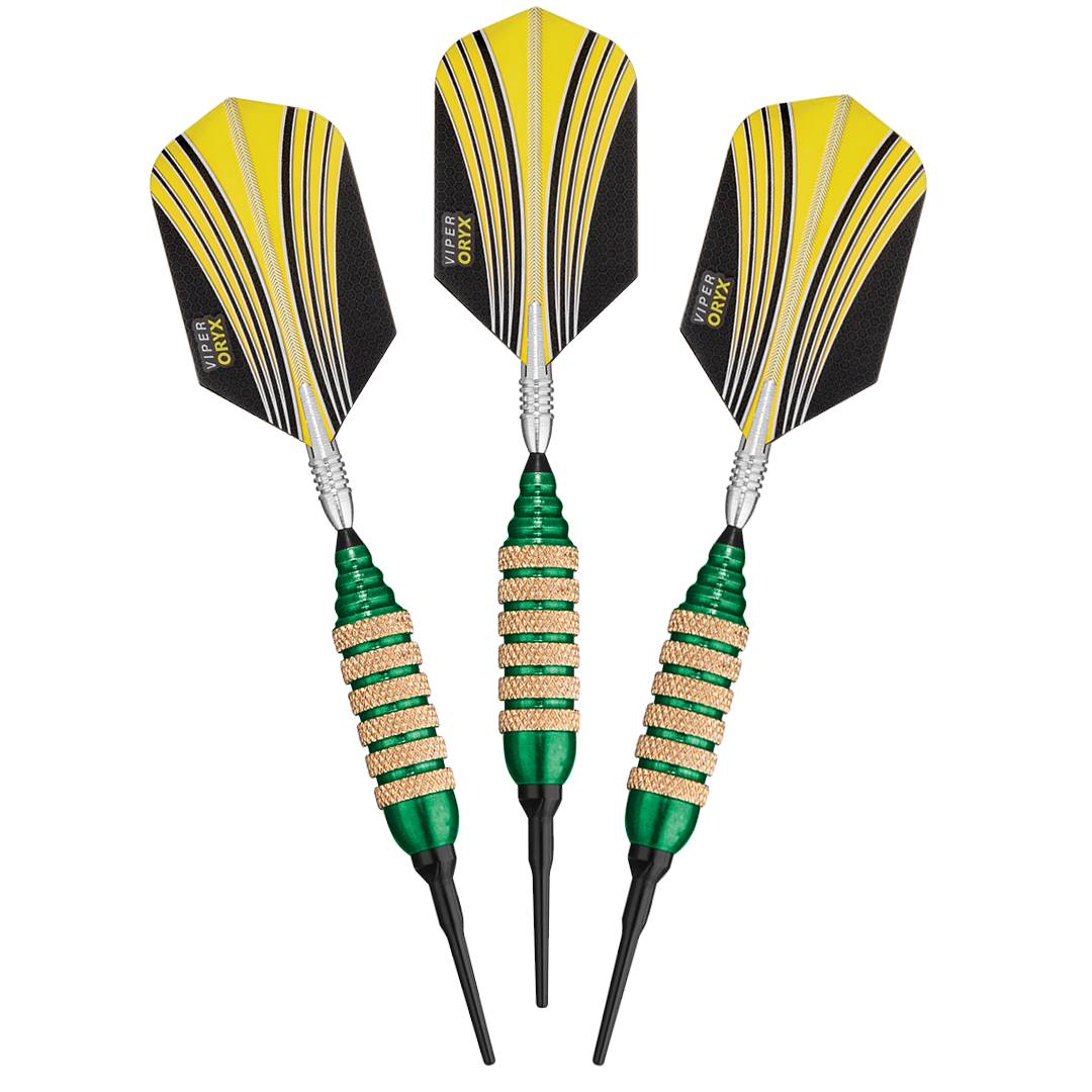 Dardos de punta blanda Viper Spinning Bee Green de 16 gramos 