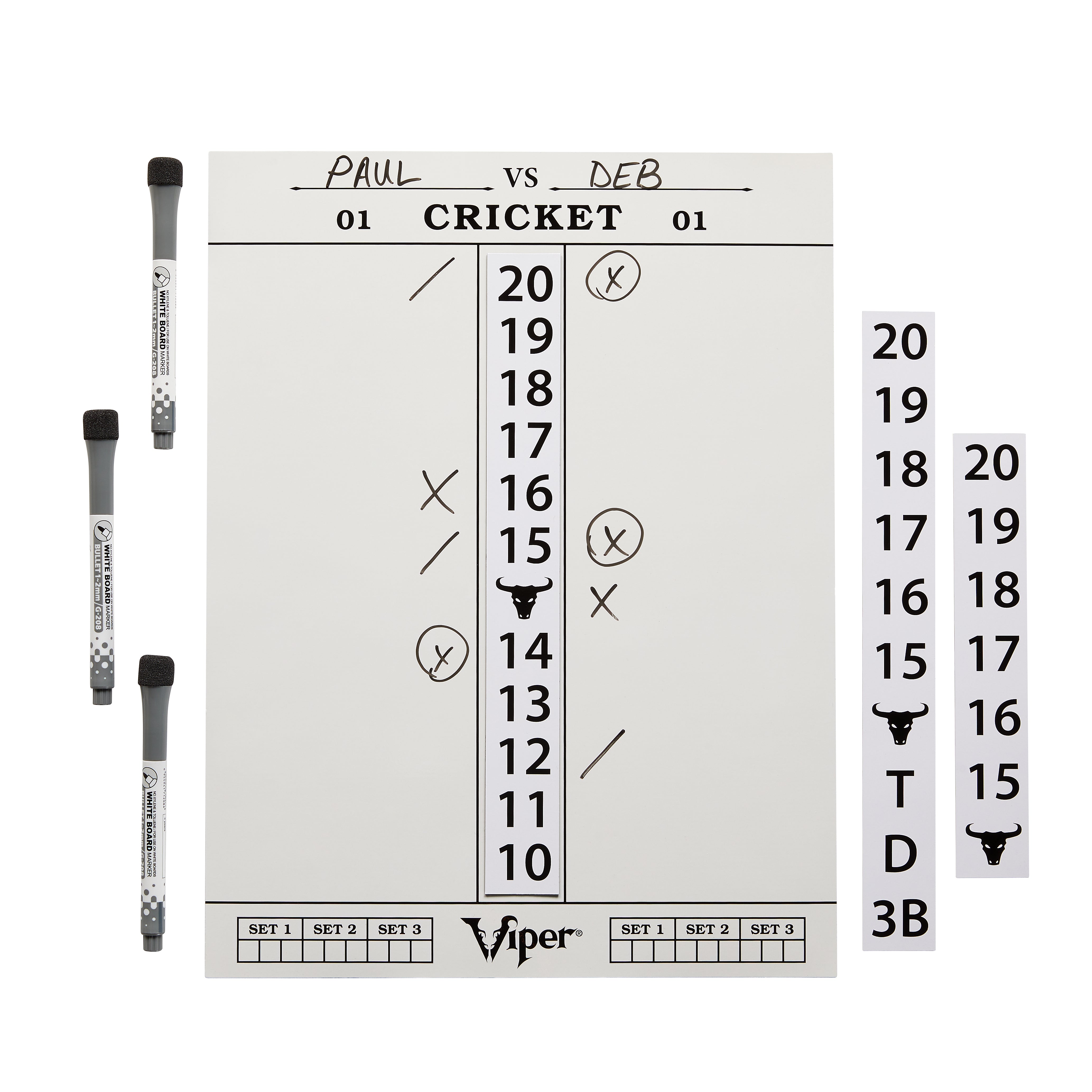 Viper Magna Score Pro 3-in-1 Magnetic Dry Erase Dart Scoreboard