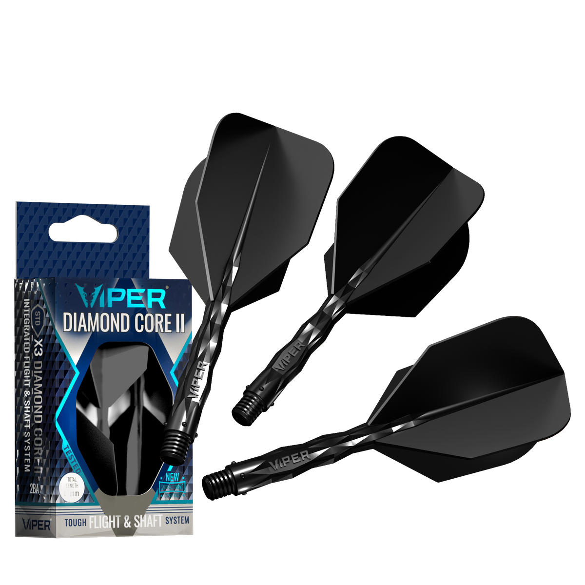 Viper Diamond Core II Standard flight, In-Between shaft, Black