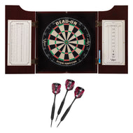 Viper Hudson Dartboard Cabinet, Viper Dead-On Bristle Dartboard, and Viper Black Mariah Steel Tip Darts 22 Grams