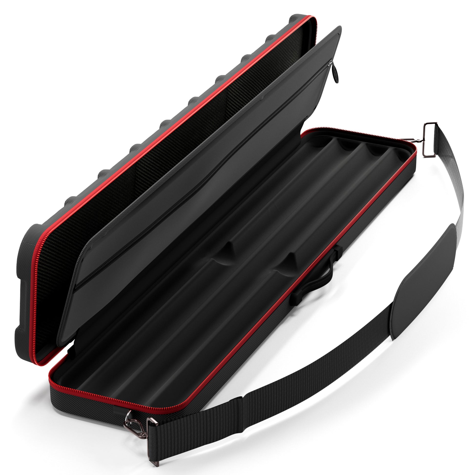 Casemaster Parallax Guard Billiard Cue Case (Pool Stick Case) | Red